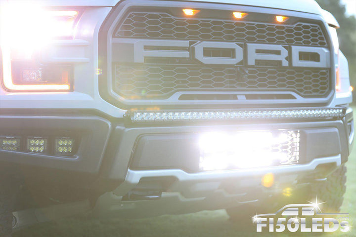 2017 - 2020 F150 Raptor PALADIN Curved CREE XTE LED Lower Intake Bar System-2017-18 F150 RAPTOR LEDS-F150LEDs.com