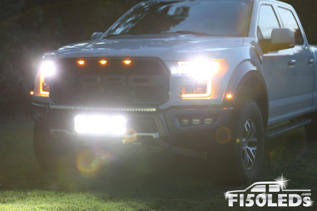 2017 - 2020 F150 Raptor PALADIN Curved CREE XTE LED Lower Intake Bar System-2017-18 F150 RAPTOR LEDS-F150LEDs.com