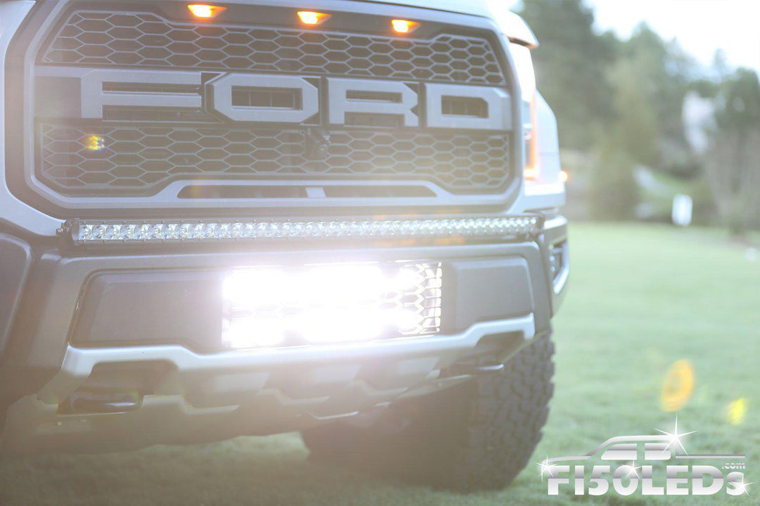 2017 - 2020 F150 Raptor PALADIN Curved CREE XTE LED Lower Intake Bar System-2017-18 F150 RAPTOR LEDS-F150LEDs.com