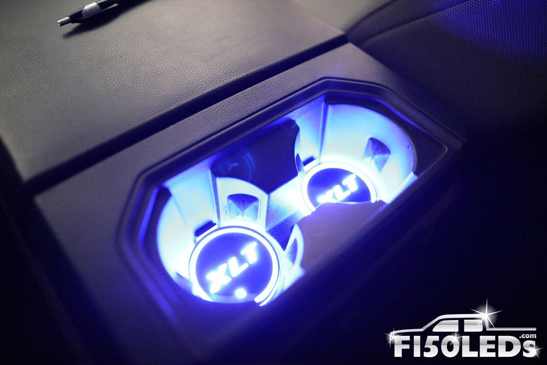 2017 - 2020 F250 Super Duty LED Cup Holder Coaster Kit-2017 - 2020 F250 Super Duty-F150LEDs.com