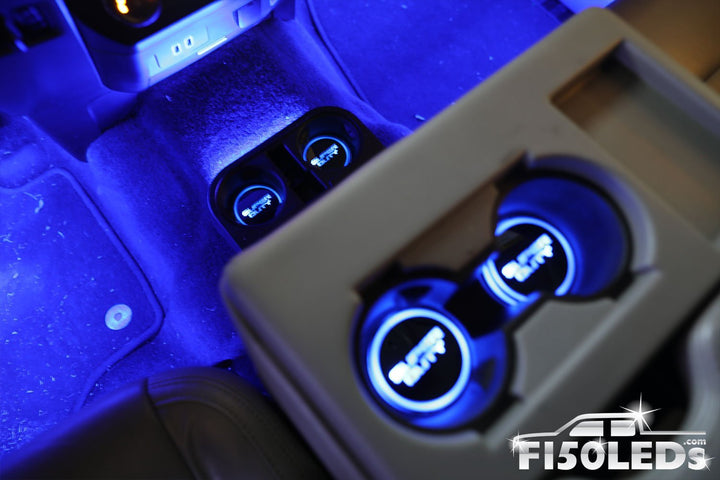 2017 - 2020 F250 Super Duty LED Cup Holder Coaster Kit-2017 - 2020 F250 Super Duty-F150LEDs.com