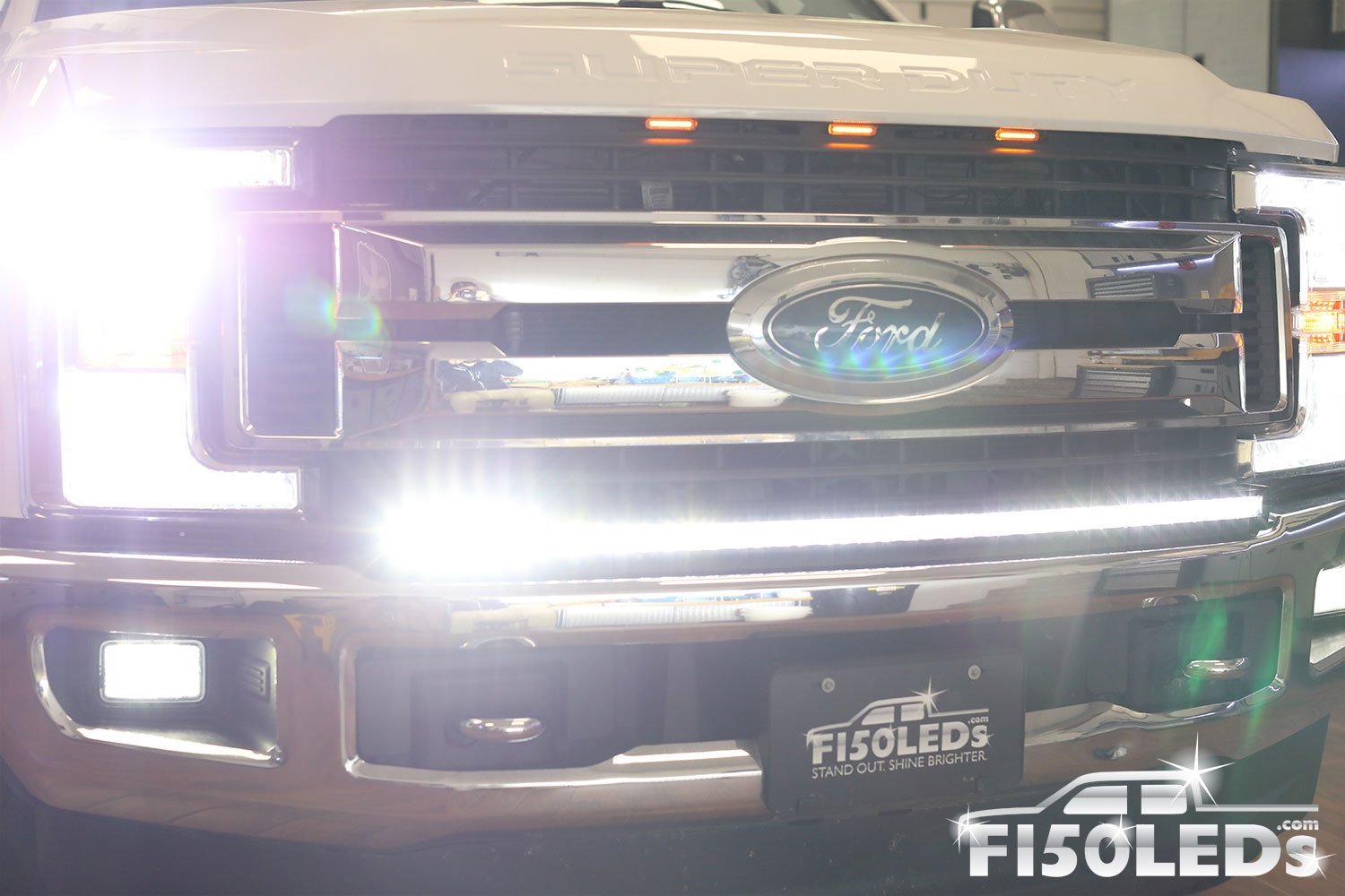 2017 - 2020 F250 Super Duty PALADIN 210W Curved CREE XTE LED Bumper Bar-2017 - 2020 F250 Super Duty-F150LEDs.com