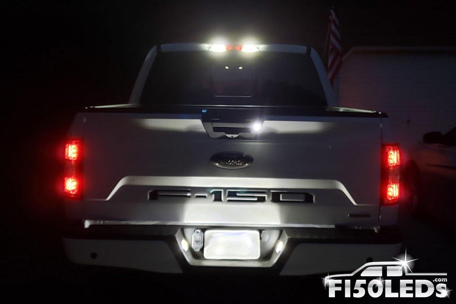 2x LED License Plate Light Assembly For Ford F150 F250 F350 - IP67 Waterproof, 6000K