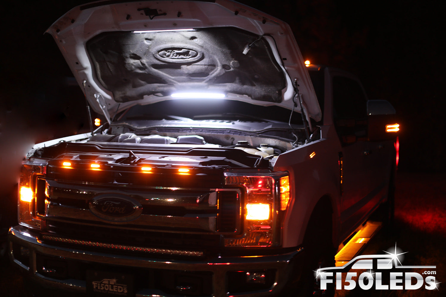 2011-2016 Super Duty LED Automatic Engine Bay Hood Light Kit – F150LEDs.com