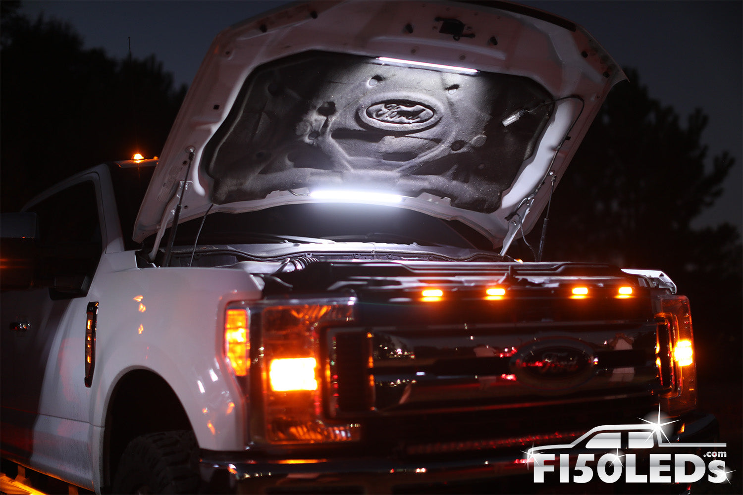 Universal LED Under Hood Engine Bay Light Strip With Switch - 12V 5W 6500 Lumen