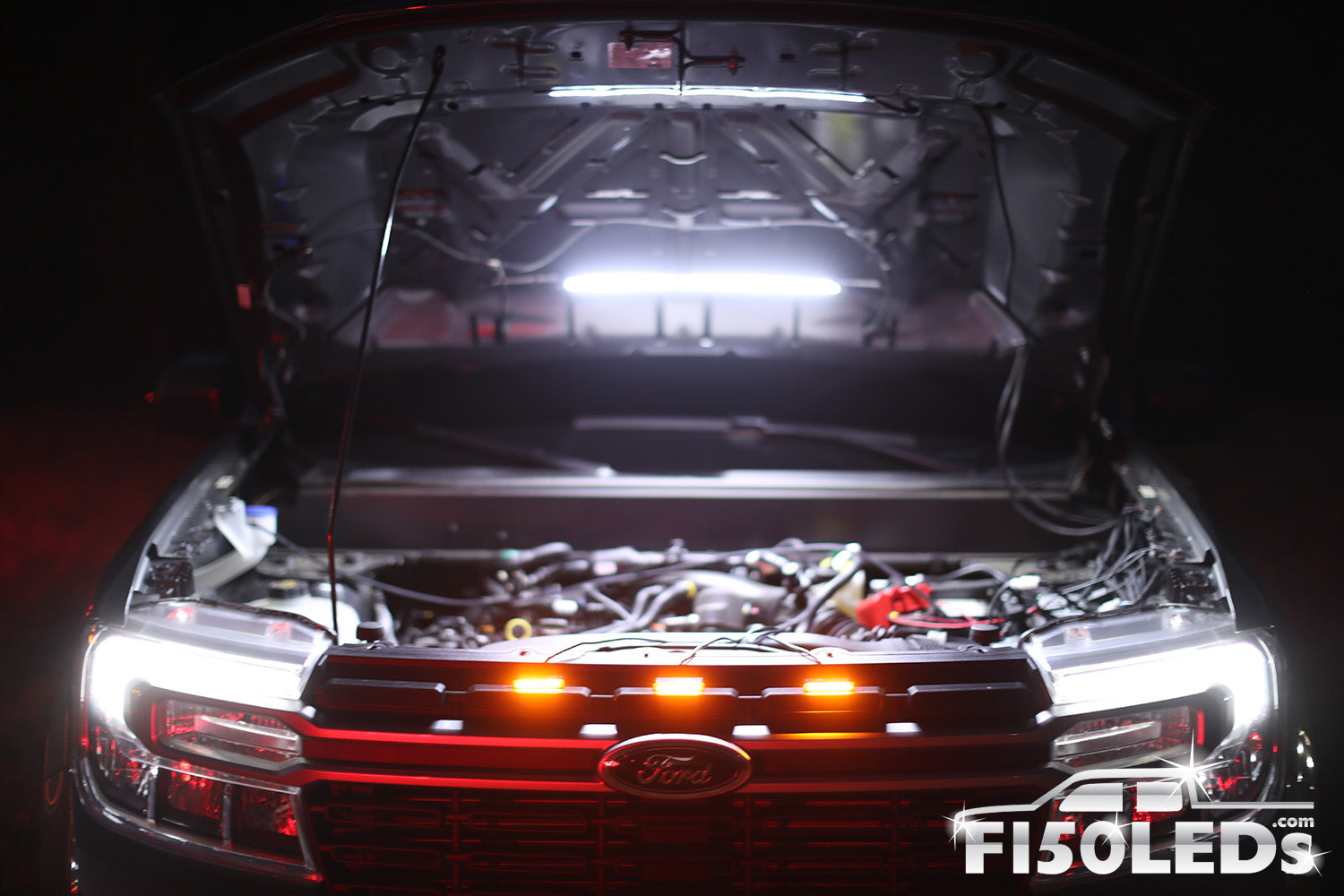 2022-2025 Maverick LED Automatic Engine Bay Hood Light Kit – F150LEDs.com