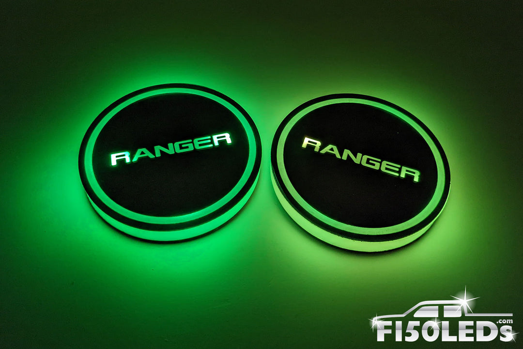 2019 - 2023 Ford Ranger LED Cup Holder Coaster Kit