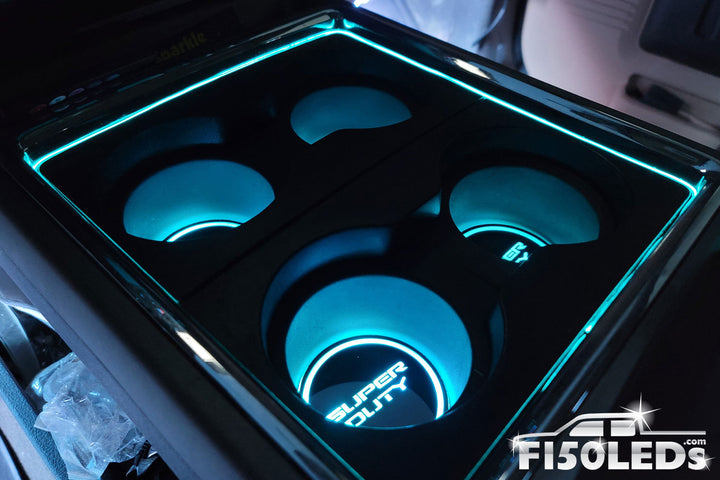 2011-16 SUPER DUTY LED CUP HOLDER COASTER KIT