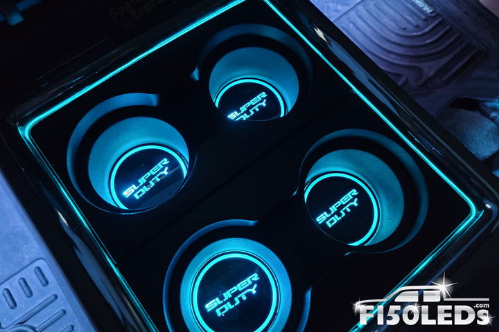 2011-16 SUPER DUTY LED CUP HOLDER COASTER KIT