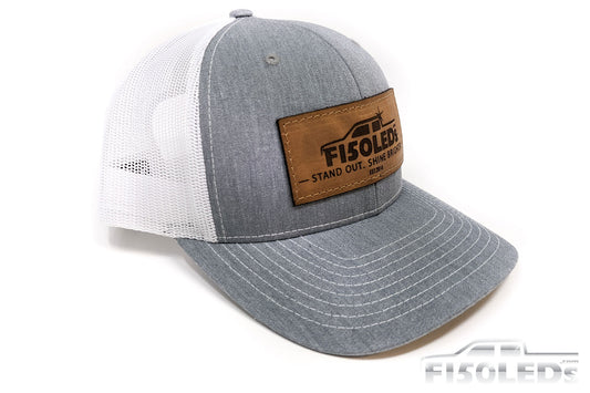 F150LEDs Custom Heather Gray Leather Patch Hat