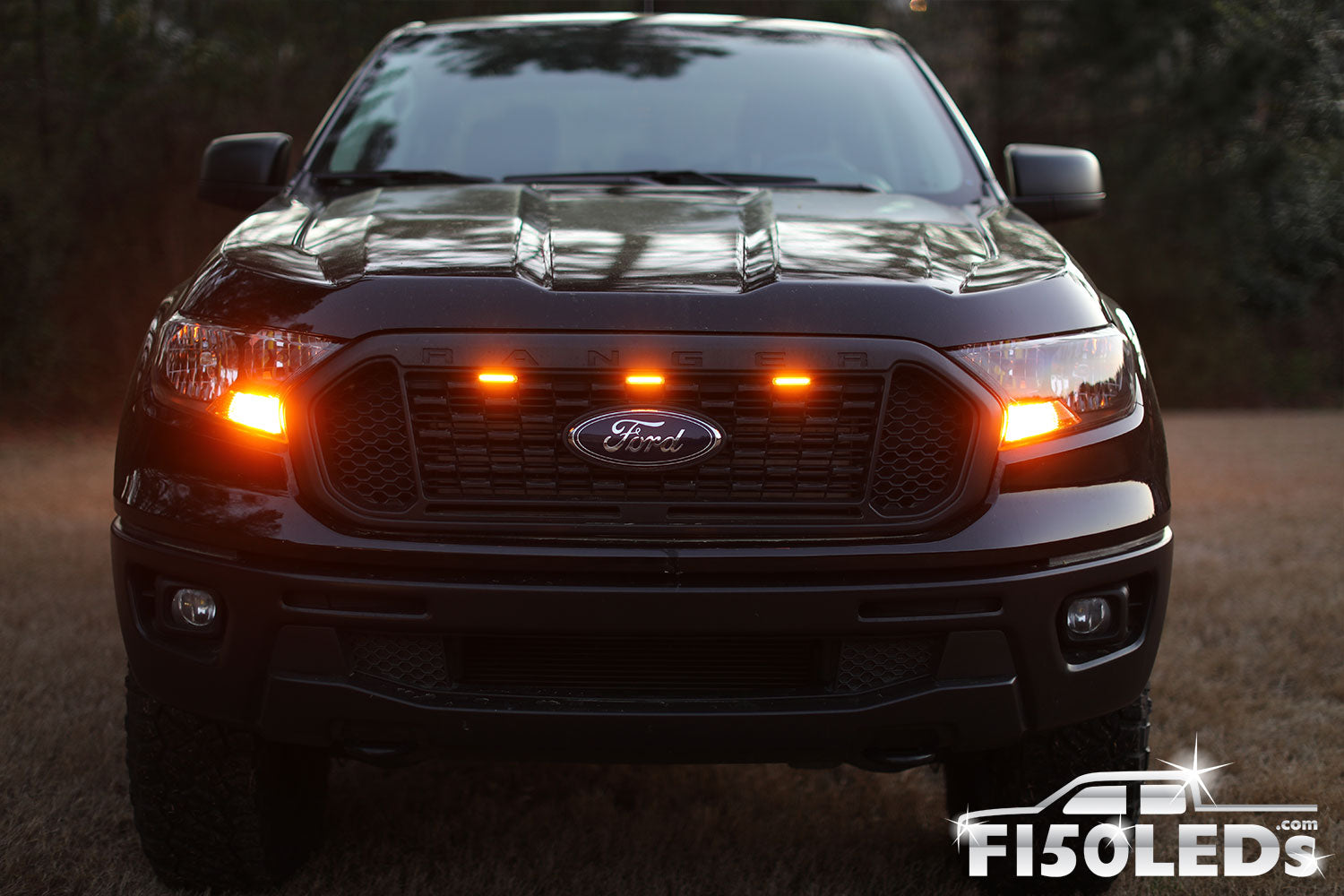 Ford ranger raptor grill store with led lights