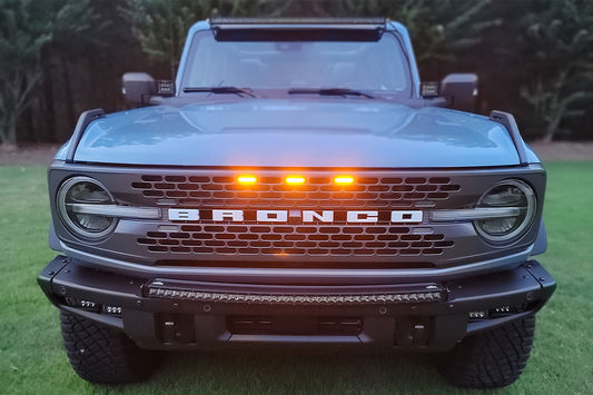 2021 - 2023 Ford Bronco Raptor Style Extreme Amber LED Grill Kit