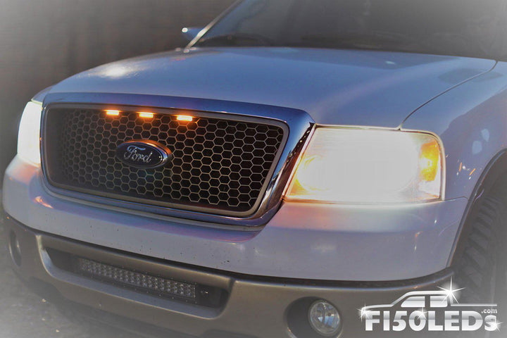 Ford F150 1992 - 1996 Raptor Style Extreme Amber LED grill Kit-1992 - 1997 F150 LEDS-F150LEDs.com