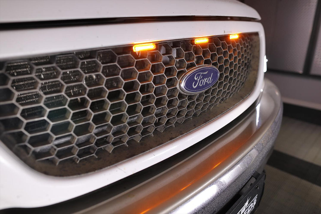 Ford F150 1992 - 1996 Raptor Style Extreme Amber LED grill Kit-1992 - 1997 F150 LEDS-F150LEDs.com