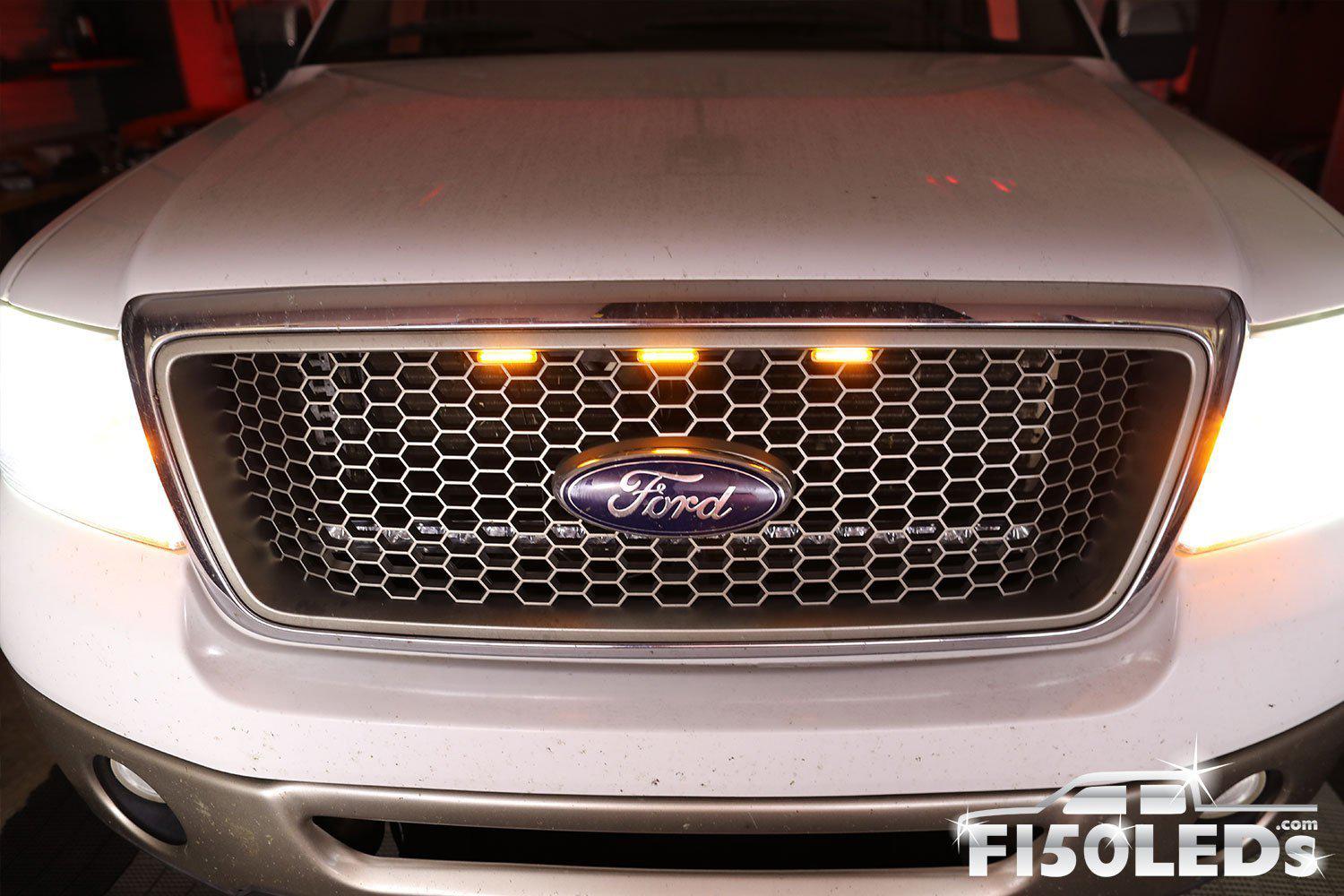 Ford F150 2004-08 F150 Raptor Style Extreme Amber LED grill Kit-2004-08 F150 LEDS-F150LEDs.com