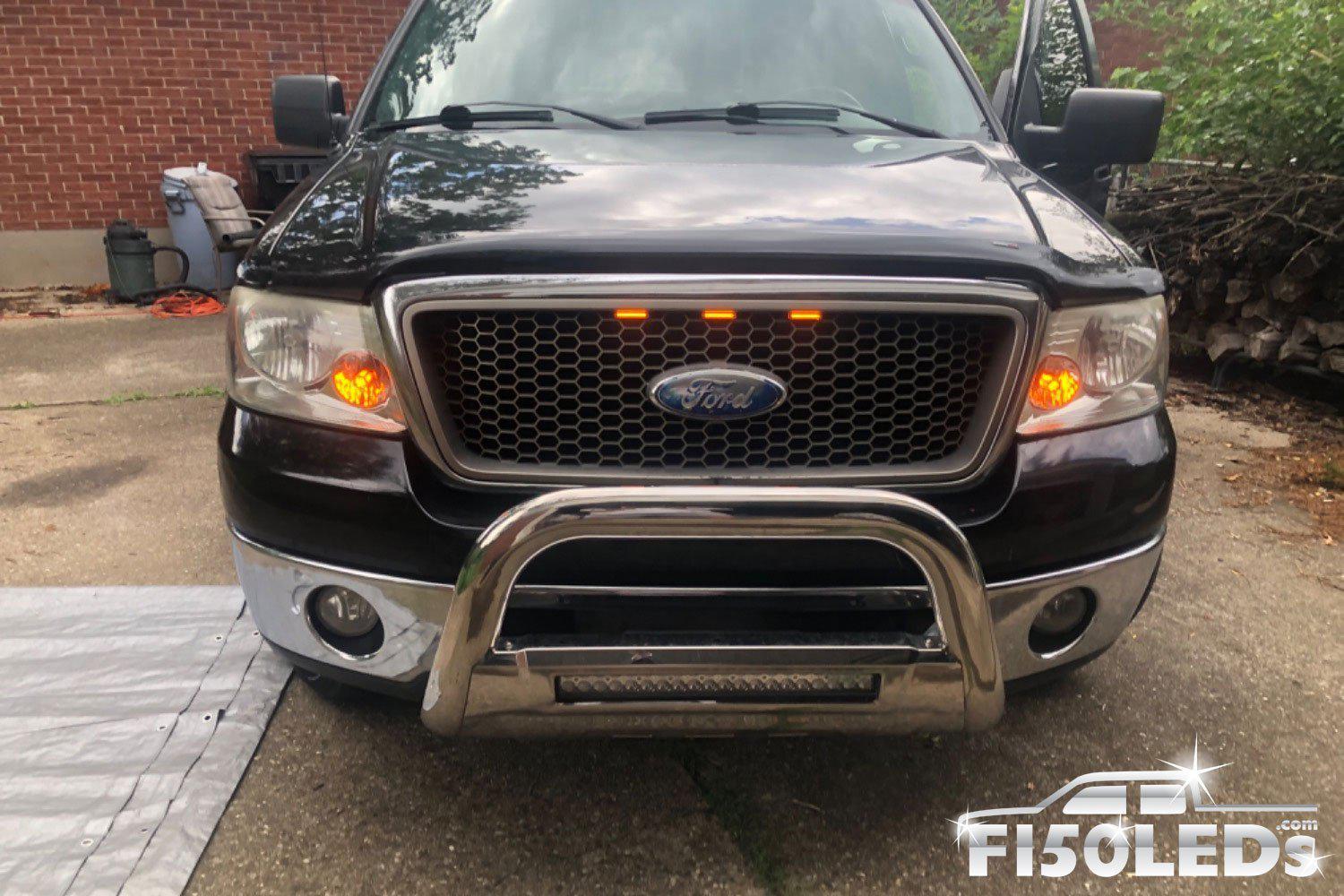 Ford F150 2004-08 F150 Raptor Style Extreme Amber LED grill Kit-2004-08 F150 LEDS-F150LEDs.com