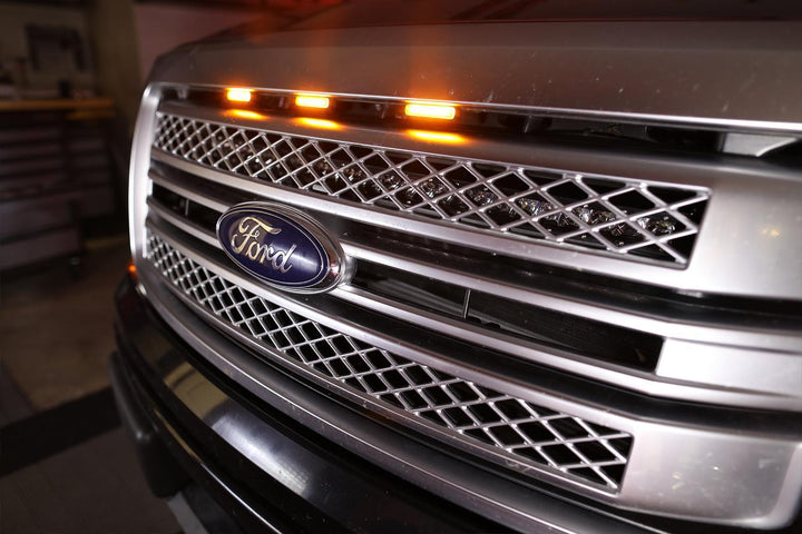 Ford F150 2009-14 F150 Raptor Style Extreme Amber LED grill Kit-2009-14 F150 LEDS-F150LEDs.com