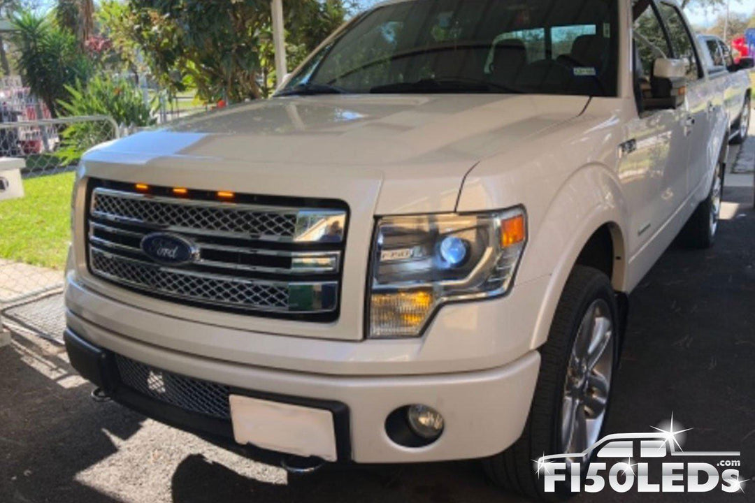 Ford F150 2009-14 F150 Raptor Style Extreme Amber LED grill Kit-F150LEDs.com