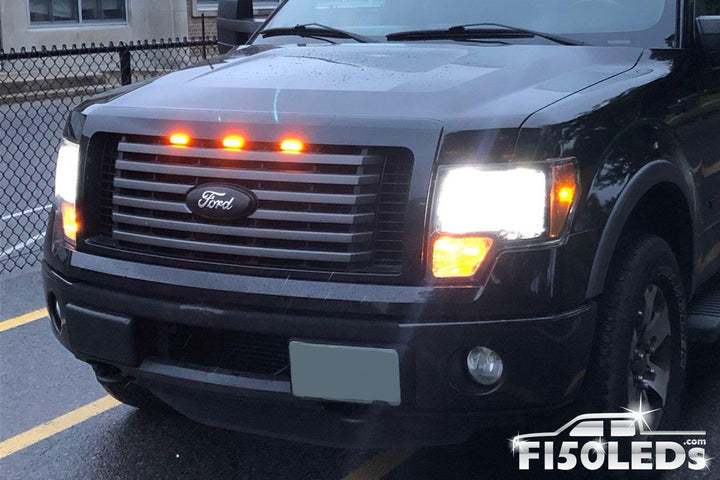 Ford F150 2009-14 F150 Raptor Style Extreme Amber LED grill Kit-F150LEDs.com