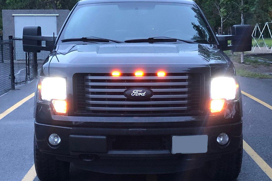 Ford F150 2009-14 F150 Raptor Style Extreme Amber LED grill Kit-F150LEDs.com