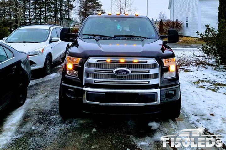 Ford F150 2015 - 2020 Raptor Style Extreme Amber LED grill Kit-2015-18 F150 LEDS-F150LEDs.com