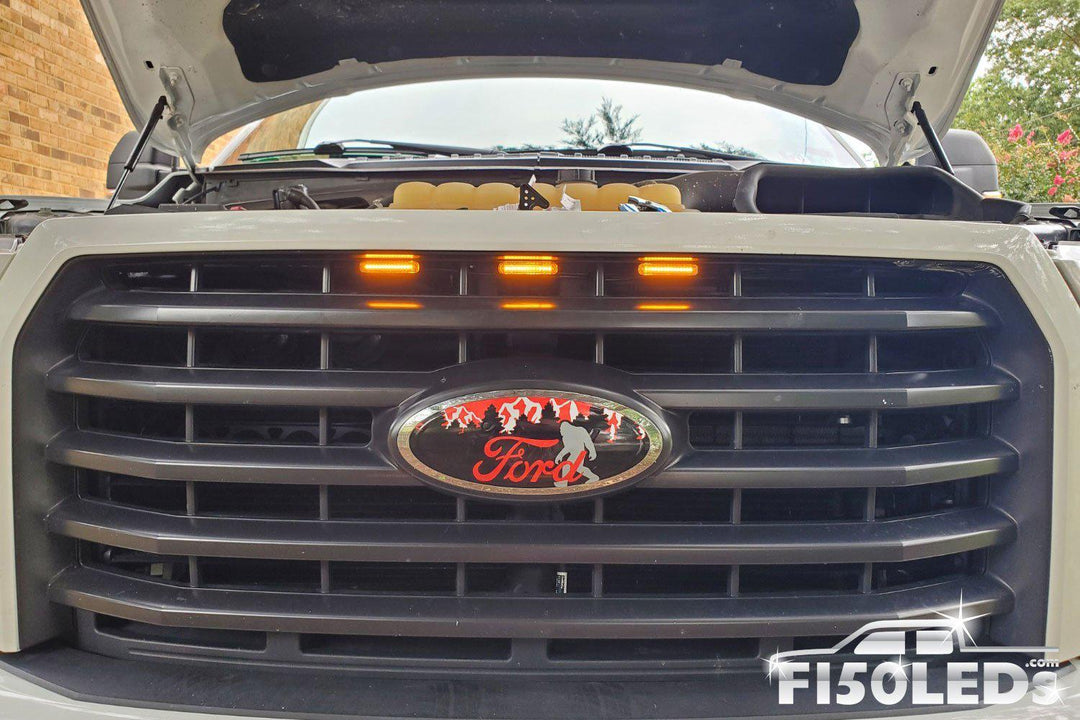 Ford F150 2015 - 2020 Raptor Style Extreme Amber LED grill Kit-F150LEDs.com