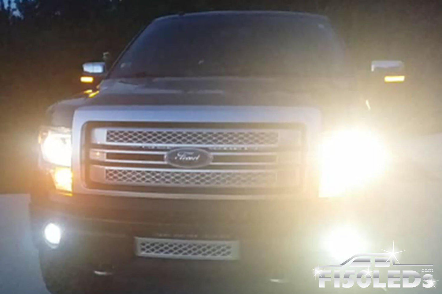 Smoke LED Side Mirror Marker Lights For 09-14 Ford F-150 – Turn Signals, Direct Fit